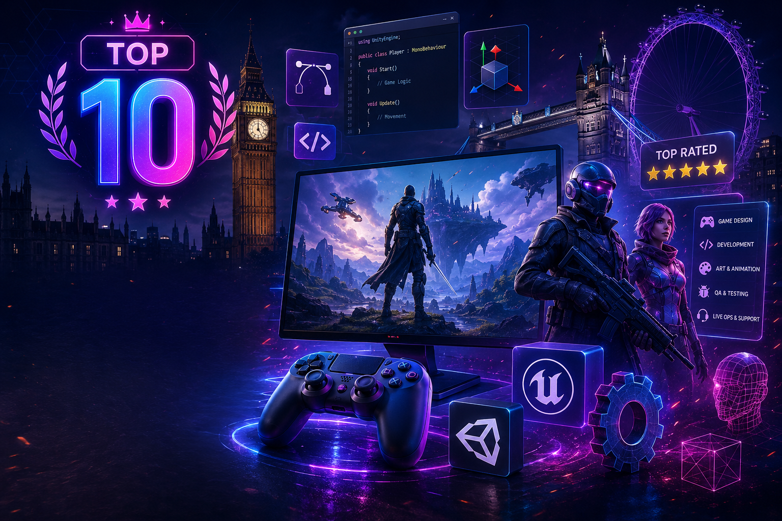 TOP 10 Game Development Companies in London UK – 2026